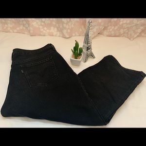 Levi’s Black Denim Straight Leg Jeans